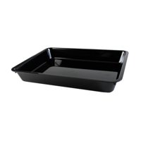 Bothyi - Bandeja Reutilizable Negra Grande Irrompible Para Servir Verduras, Sushi Y Aperitivos (42 X 31 X 6 Cm)