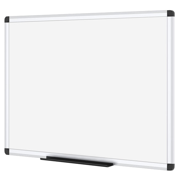 Pizarra magnética de borrado en seco VIZ-PRO de 60 x 45 cm con marco de aluminio plateado