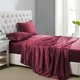 thumbnail image 1 of Juego de sábanas de satén Lanest Housing Silk Satin Queen Burgundy, 1 of 14