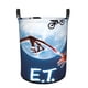 thumbnail image 1 of E.T.: El Extraterrestre Cesta de lavandería de gran capacidad redonda con asa, bolsa para ropa sucia plegable, almacenamiento para dormitorio, baño y lavadero 44x35 cm, 1 of 6