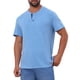 thumbnail image 4 of INSPIRE CHIC Camisetas Henley para Hombre Verano Casual de Manga Corta con Botones Básica XL Azul Claro, 4 of 6