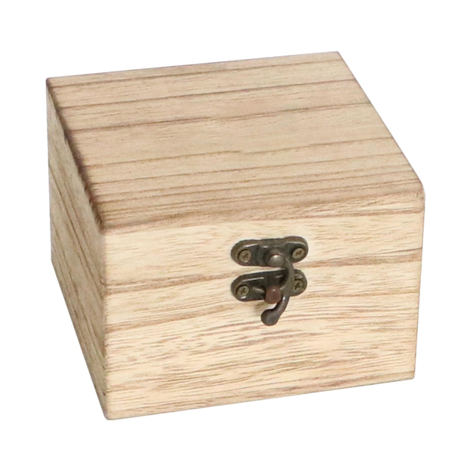 Magideal - Estuche Cuadrado De Madera Para Reloj Para Hombres Y Mujeres, Regalos De Cumpleaños, Estuche De Exhibición De Joyería, Organizador, Estuche Protector