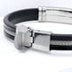 thumbnail image 5 of Pulsera Negra Hombre, Cinta Acero Inoxidable Silicon Regalo Negro 7.5 Cm 22 Cm, 5 of 7