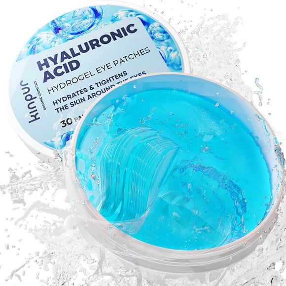 Parches para debajo de los ojos KINPUR ORGANIC COSMETICS con ácido hialurónico, 30 pares