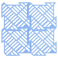 Set De 4 Tapetes De Silicona Para Fregadero Happy Sinks Resistentes Al Calor Azul Lago