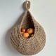 thumbnail image 4 of suxuMhao Canasta de Almacenamiento Tejida, Canasta de Almacenamiento de Vegetales, Canasta de Frutas de Macramé, Canasta Colgante de Frutas, Canasta de Frutas Tejida de Cuerda de Algodón Montada en, 4 of 4