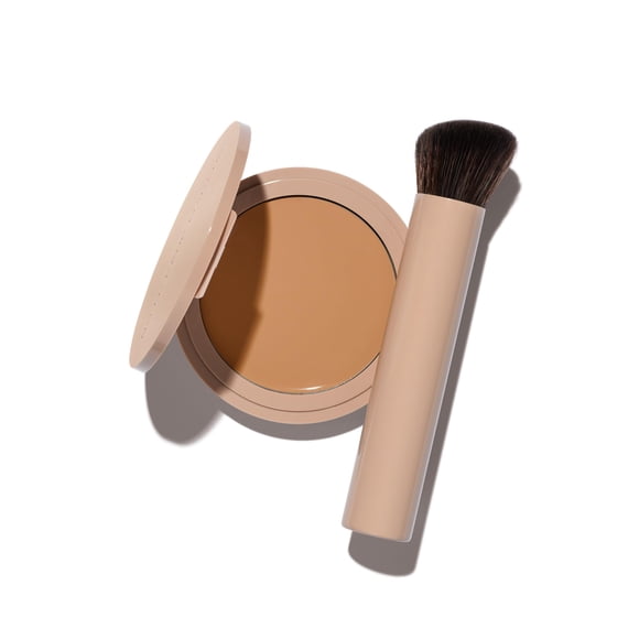 Base De Maquillaje Sin Maquillaje De Larga Duración Con Cepillo Duo
