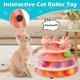thumbnail image 2 of Torre Interactiva Para Gatos 3 Niveles Y Con Dos Ruedas Color naranjo, 2 of 3