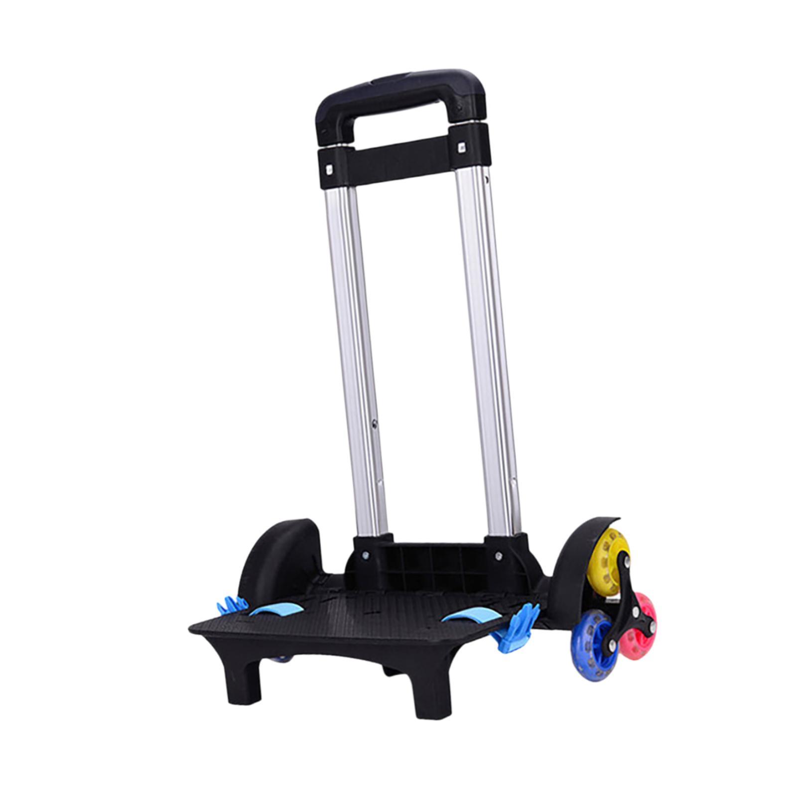 Magideal - Carro De Mochila, Carro De Equipaje Con Ruedas, Soporte, Carro De Mochila Escolar De Aleación De Aluminio, Carro De Mano Plegable Para Niños, Escuela