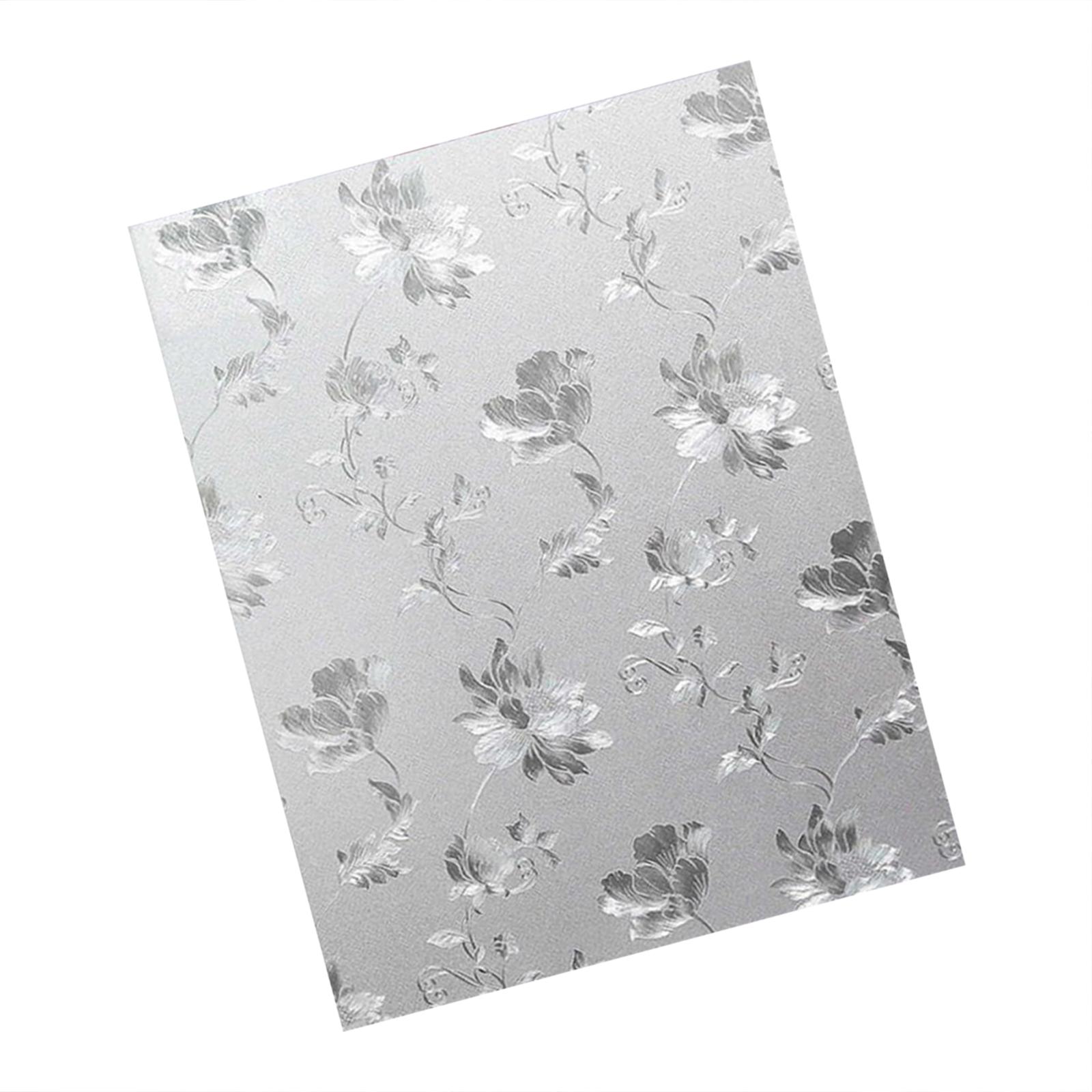 Magideal - Película Decorativa Para Ventanas, Película Decorativa Para Ventanas Con Forma De Flor, Pegatinas Decorativas Para El Hogar, Para Baño, Puerta, Ventan