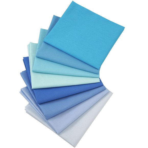 Tela Mililanyo 46 × 56 cm Azul – Pack de 8 piezas de algodón sólido