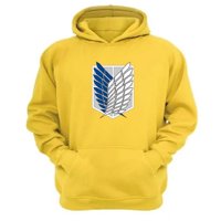 Genérico - Polerón Canguro Attack On Titan Amarillo Talla L Unisex