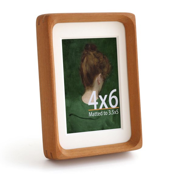 Marco de fotos Zelvix 10 × 15 cm Madera de teca 4 × 6"