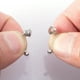 thumbnail image 2 of Piercing unisex acero argolla con imán plateado, 2 of 6