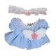 thumbnail image 3 of Vestido De Mu?eca De Felpa Con Disfraz De Diadema Haz Tus Propias Mu?ecas Para Mu?eca De 7,87 Pulgadas Azul, 3 of 5