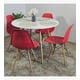 thumbnail image 1 of Juego de Comedor Mesa Eames Blanca 100cms + 4 Sillas Eames Rojo, 1 of 3
