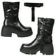 thumbnail image 4 of Botin Mujer Taco Bajo Hebilla 94 Yassne Negro, 4 of 5
