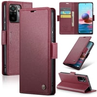 Caseme Tipo Cartera Xiaomi Redmi Note10 4G/Note 10S Con Cierre Magnético, Rfid, Tarjetero, Soporte, Carga Inalámbrica