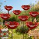 thumbnail image 1 of Estaca jardín flor metal hecha mano mini baño pájaros exterior estación riego abejas, 1 of 7