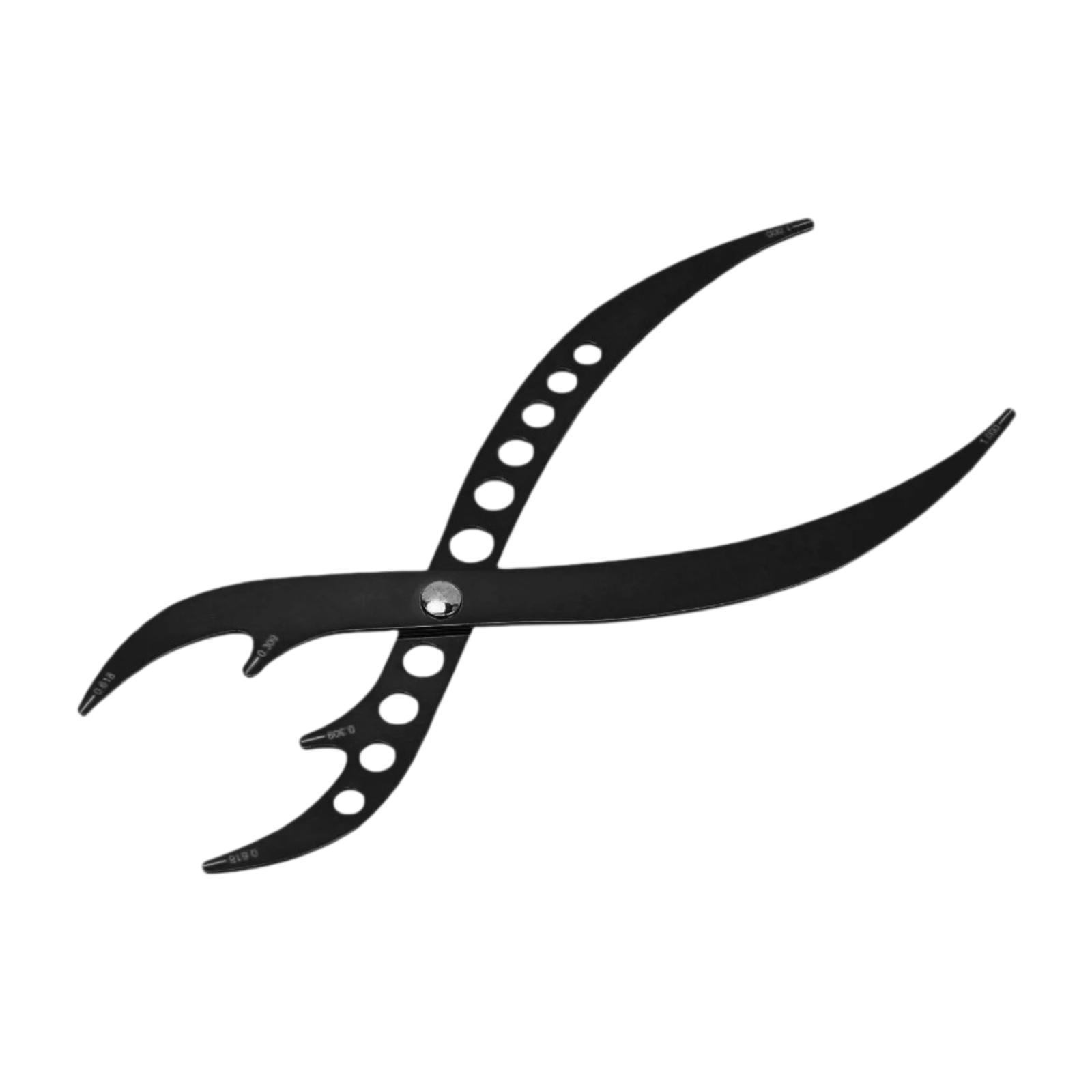 Magideal - Regla De Plantilla Para Cejas, Herramienta Auxiliar De Maquillaje, Guía De Plantilla Para Cejas De Acero Inoxidable, Regla Medidora De Cejas Para Saló Negro