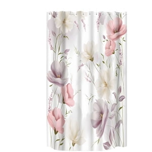 Genérico - Cortina Para Baño Mas Forro De Ducha V6