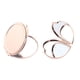 thumbnail image 4 of Espejo Plegable De Maquillaje Lateral Doble Corazón De Oro Rosa / Espejos Redondos De Bolsillo De Viaje, 4 of 5