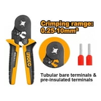 Crimpeadora Terminales Industrial Ingco 0,25-10Mm 160Mm/6 P