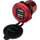 thumbnail image 1 of Cargador USB Sea-Dog redondo rojo con 1 puerto de carga rápida, 1 of 2