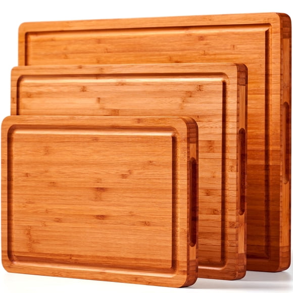 Tabla de cortar Allsum 2,5 cm juego de 3 piezas de bambú para cocina