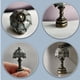 thumbnail image 3 of Set de 5 adornos magnéticos de bronce para bisagras de puerta WLHYHH, 3 of 7