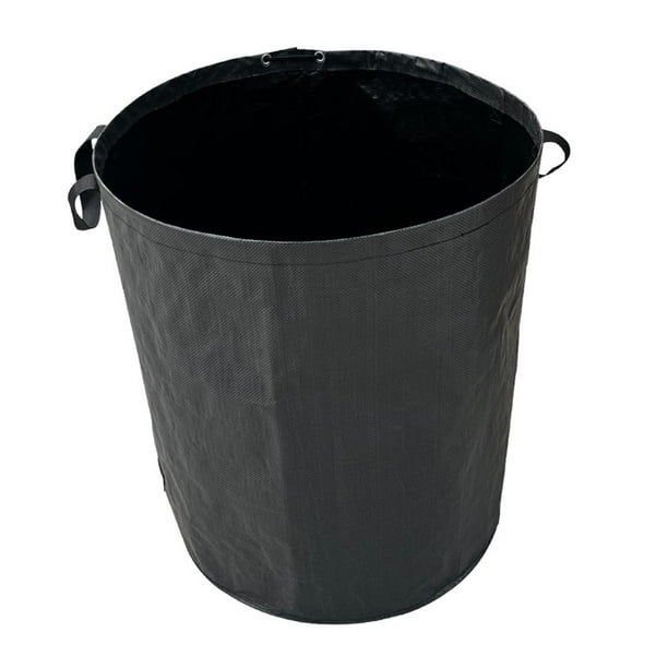 Bolsa para Residuos de Jardín Cesta para Césped Saco de Almacenamiento Contenedor de Hojas Portátil de Material Transpirable Adecuado para Recoger de negro 272L