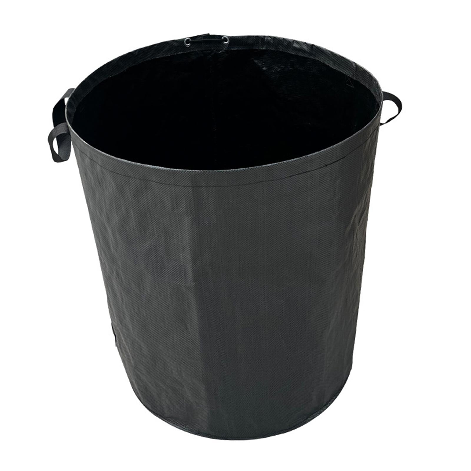 Ioensy - Bolsa Reutilizable Para Hojas De Jardín Con Asas, Bolsa Para Recortes De Hierba, Bolsa De Jardinería, Color Negro, 500l