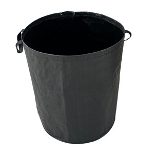 Ioensy - Bolsa Reutilizable Para Hojas De Jardín Con Asas, Bolsa Para Recortes De Hierba, Bolsa De Jardinería, Color Negro, 500L