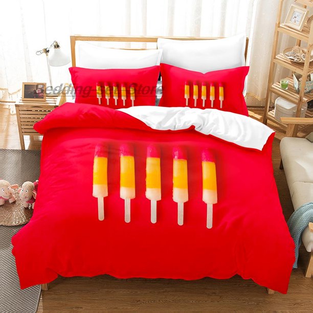 ice cream Bedding Set Bed Set Aldult Kid Bedroom Duvetcover Sets 3