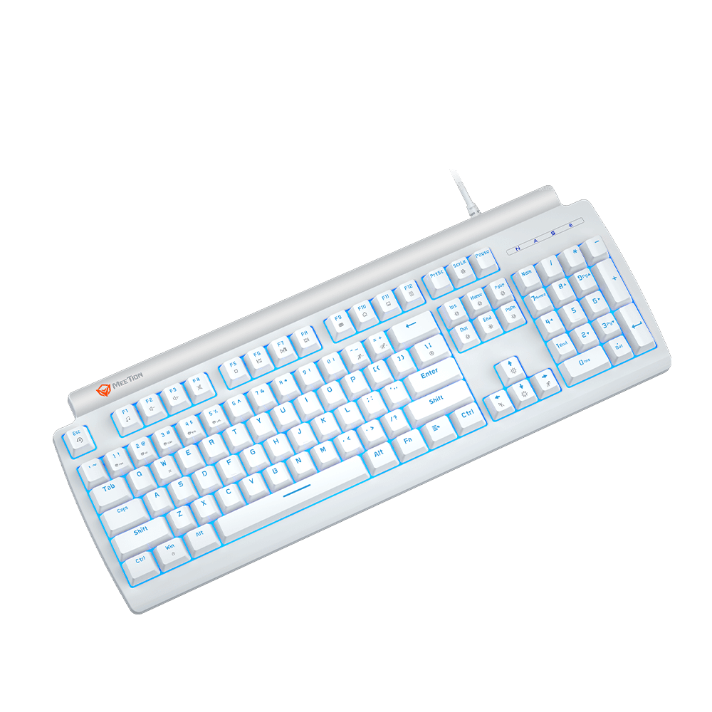 Teclado Mecánico Gamer Blanco, Meetion Outemu Red