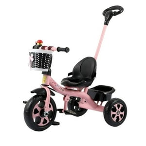 Genérico - Triciclo Infantil Con Manija De Empuje Y Canasto - Niña