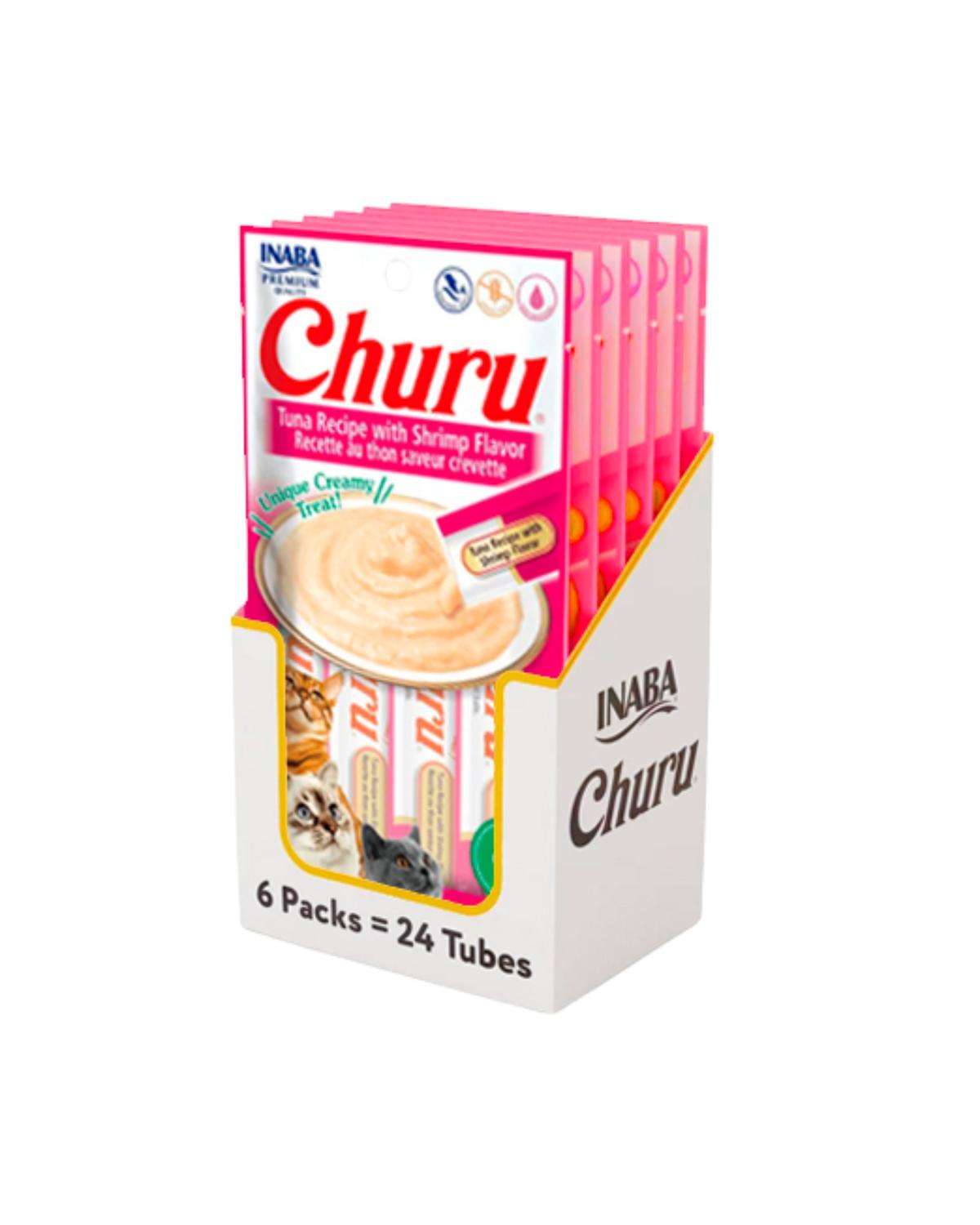 Inaba - Churu Cat Atún Y Camarón 14G X4 | Pack 6 Unidades