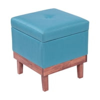 Máxima Design - Pouf Baúl Emilia Turquesa Omega 45X45X46 Cm