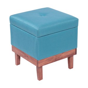 Máxima Design - Pouf Baúl Emilia Turquesa Omega 45X45X46 Cm
