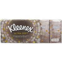 Kleenex - Paquete De Pañuelos Faciales Ultrasuaves De Bolsillo, Paquete De 10 Paquetes