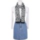 thumbnail image 2 of INSPIRE CHIC Bufanda Vintage de Leopardo para Mujer, Pañuelo Ligero y Sedoso para Protección Solar, Bandanas para Viaje Diario Talla Única Negro-blanco, 2 of 6