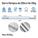 thumbnail image 2 of Barra Olímpica Profesional De Competición 2.20m 20kg, 2 of 6