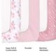 thumbnail image 4 of Sábanas para cuna mini The Peanutshell, paquete de 3, rosa floral, 4 of 7