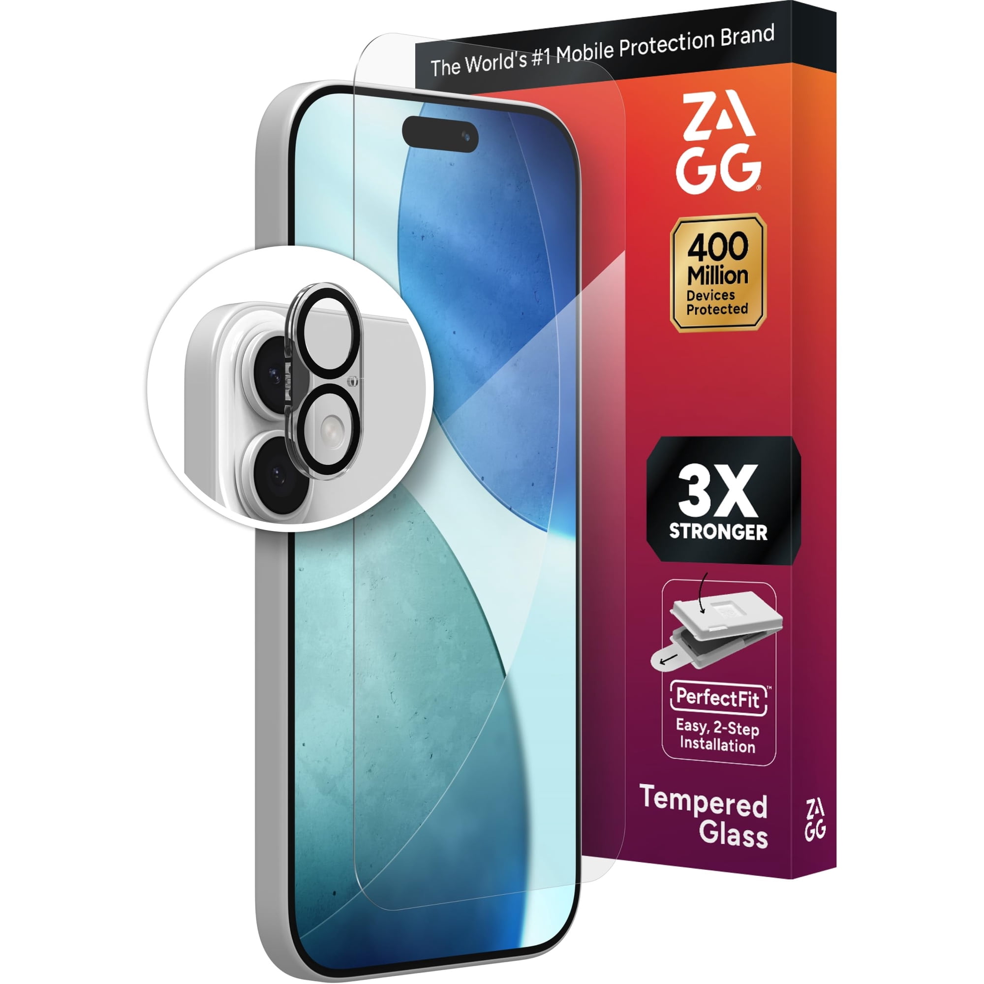 Protección De Pantalla Y Lente De Cámara Zagg Glass+ Para Iphone 17