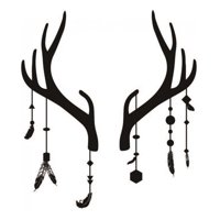 Rienda Libre Graphics - Decomural Antler Deer Dream Catcher Ws-44191