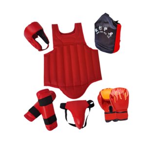 Ioensy - Conjunto De Equipo De Protección Para Boxeo, Casco Para Entrenamiento Deportivo, Kickboxing, Taekwondo, Rojo, M