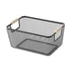 thumbnail image 3 of Cesta De Almacenamiento De Alambre Metálico Con Asas De Madera Para Organizar Maquillaje Y Refrigerios, 36 X 22 X 21 Cm, Color Negro., 3 of 6