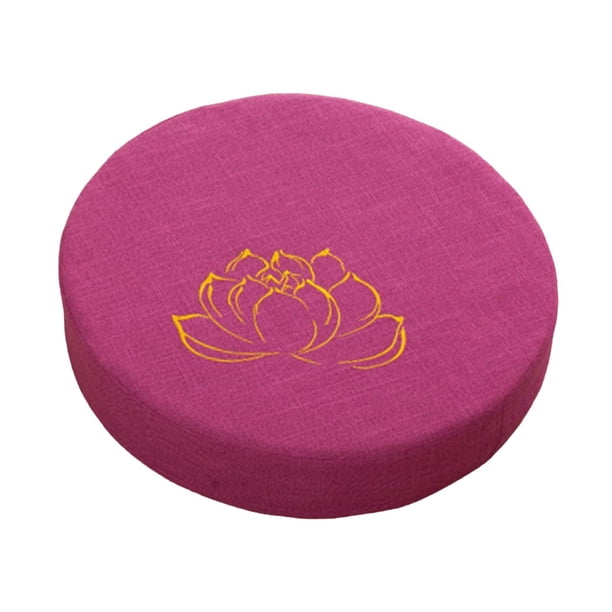 Cojín de meditación redondo con cremallera Cojín de asiento Cojín de suelo tradicional lavable de 16 "de diámetro para dormitorio Oración interior , 10cm Rosa Roja 10cm