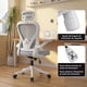 thumbnail image 3 of Silla Oficina Escritorio Ergonomica Norplat Lumbar Pro 4d  Gris Claro Y Blanco Malla, 3 of 11