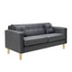 thumbnail image 2 of Sofa New Retro 3c + 2 Pouf Felpa 05 Gris, 2 of 6